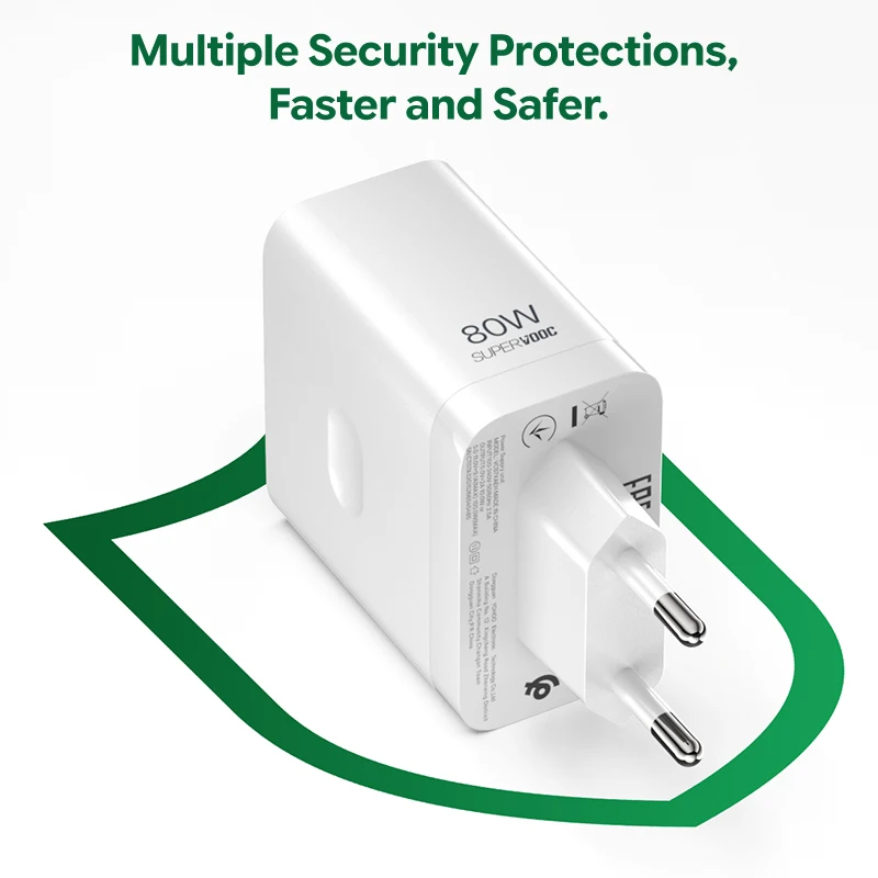 รูปสินค้า OPPO 80W SuperVOOC Charger ชาร์จเร็ว สาย USB Type-C ใช้ได้กับหลายรุ่น