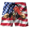 Stars Stripes Design Beach Swim Shorts For Men Outdoor Personality Flag Print Graphic Short Funny Pants Summer Humour Pantie 1