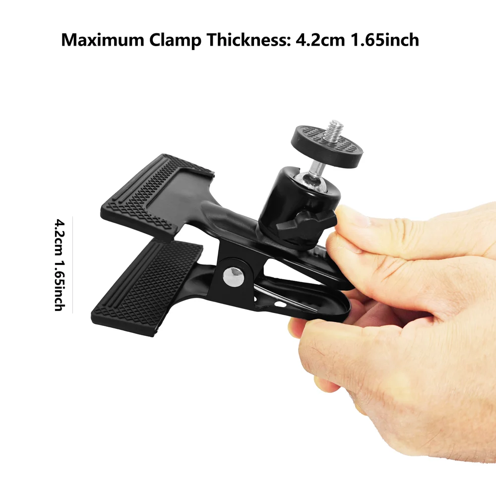 Metal Clamp Mount 1/4 Screw Adapter for GoPro Hero 13 12 11 10 9 insta360 SJCAM SJ4000 AKASO DJI OSMO Action Camera Accessories