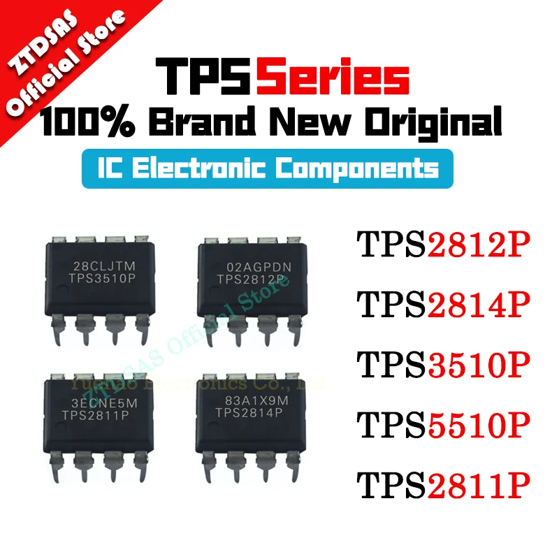 

5PCS New Original TPS2811P TPS2812P TPS2814P TPS3510P TPS5510P IC Chip DIP-8