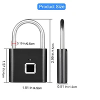 Smart Fingerprint Padlock Anti-Theft Security Lock for Bag Luggage Box - Digital Keyless Door Lock for Travel - Image 3