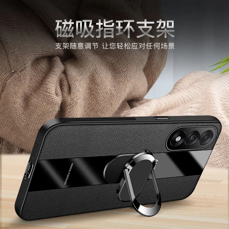 Luxury Leather 360° Magnetic Bracket Shockproof Case