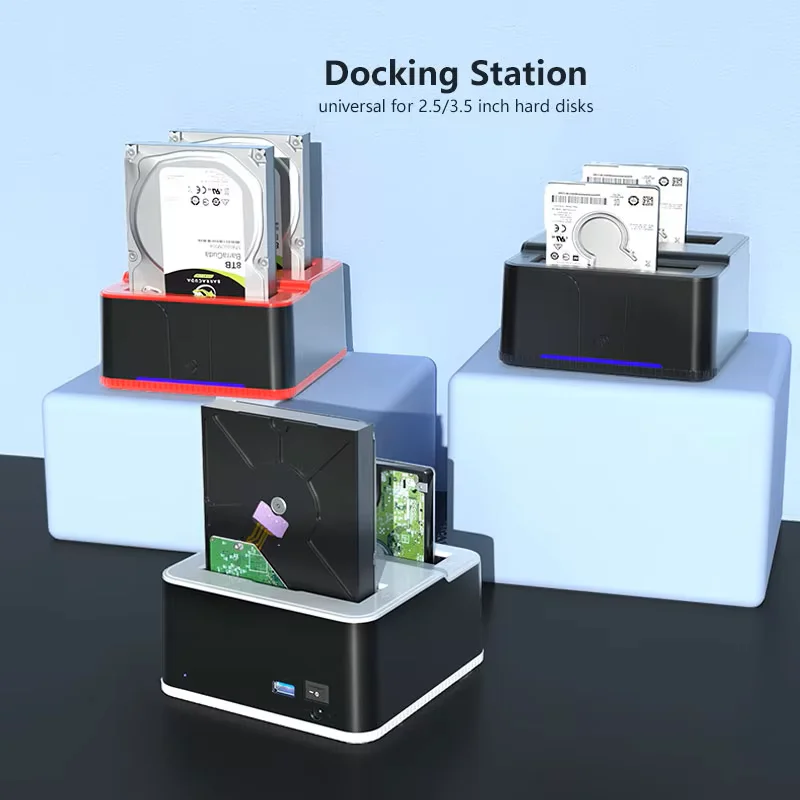 하드 드라이브 도킹 스테이션 USB 3.0 - SATA HDD 도킹 스테이션 (2.5/3.5인치 SATA HDD 인클로저 및 SSD 하드 드라이브용)
