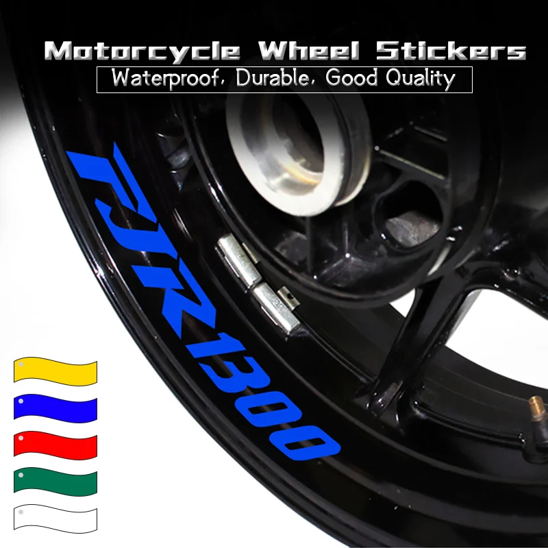 New Motorcycle Wheel Stickers For FJR1300 FJR 1300 Sign Waterproof Anti-scratch Inner Rim Stripe Tape Reflective Decals fjr 1300 hitchhiker s guide don t panic neon sign mini skirt women s skirts clothes for woman night club women