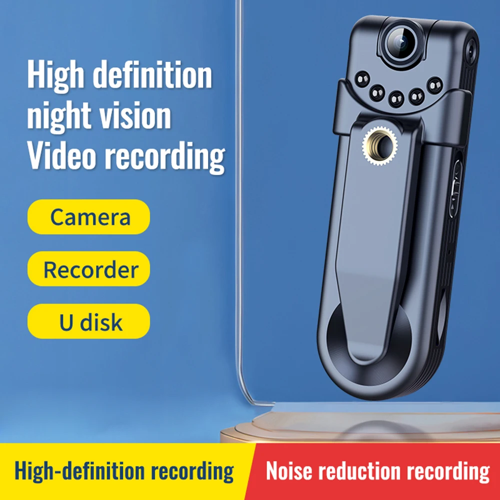 Description Picture 4 of item1080P HD Mini Camera with Back Clip Portable Digital Video Recorder Police Body Cam Infrared Night Vision Small Bike Camcorder