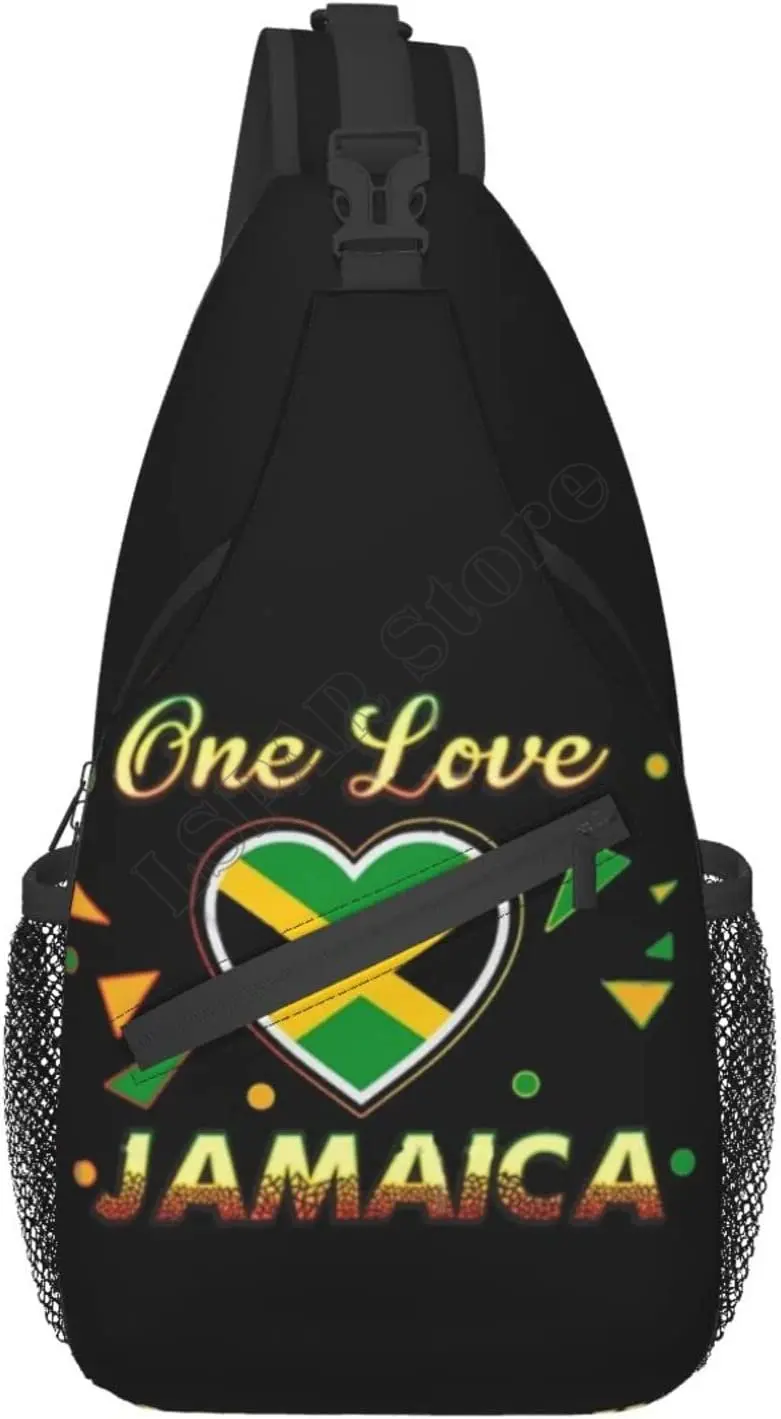 JamaicaFlagSlingBagCrossbodyBackpackShoulderChestBagJamaican