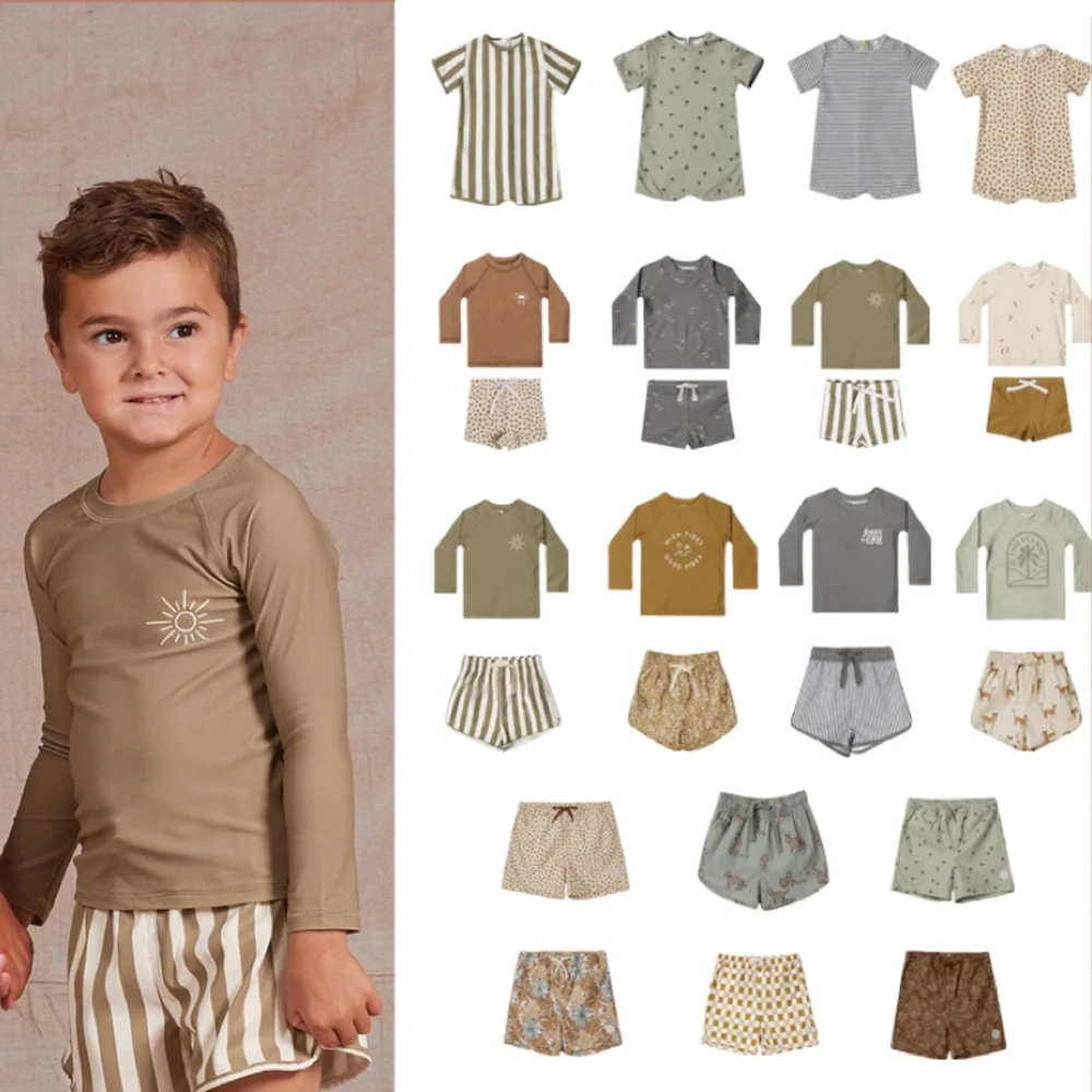 

2023 Summer New Hawaiian Holiday Swimsuit One-piece Boys Swimsuit Suit Beach Pants