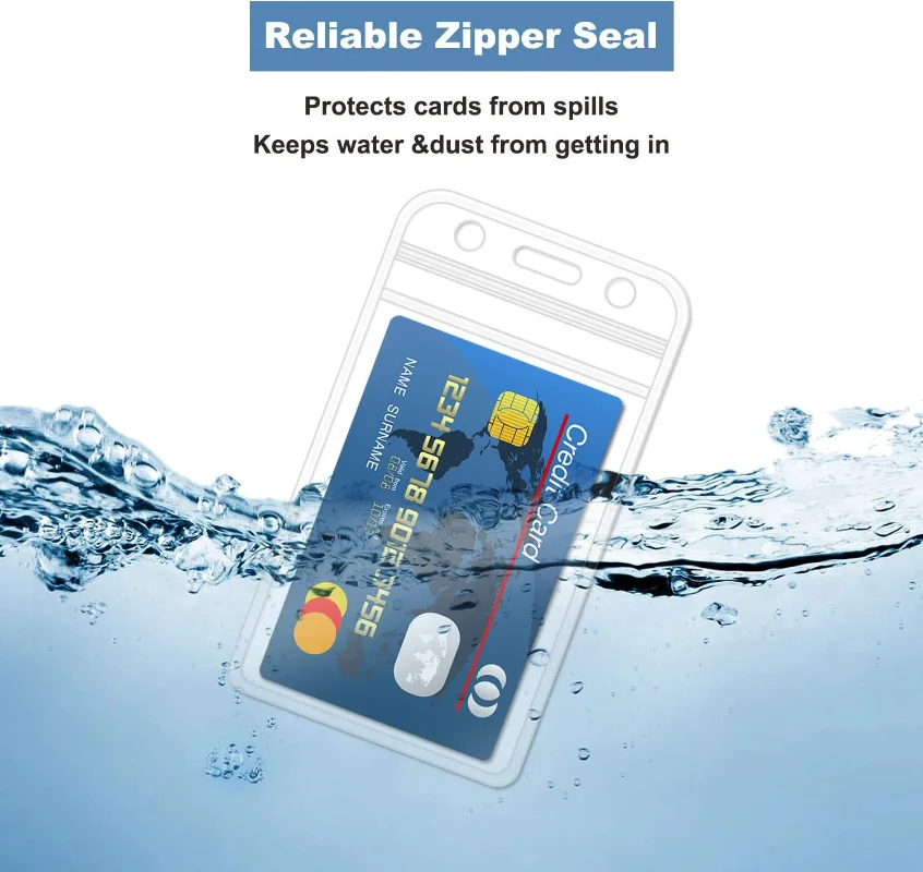 ID Card Holder 10/1PCS Vertical Transparent Vinyl Plastic Clears ID Card Bag Case Badge Holder Accessories Vertical ID Card Badge Holders