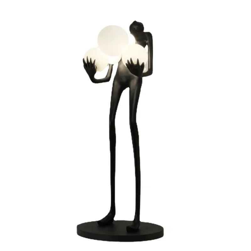 

Qf Humanoid Art Sculpture Ball Floor Lamp Living Room Decoration