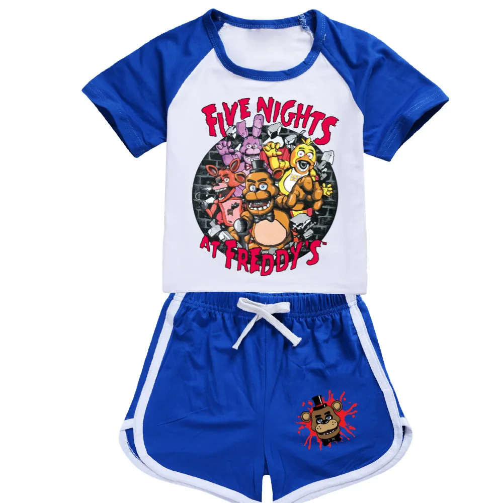 clothing set dye	 Fnaf Shorts Summer Baby Clothes Suit Children Boys Girls Cartoon T-shirt Shorts 2pcs/set Toddler Casual Clothing Kids Tracksuits disney clothing sets Clothing Sets