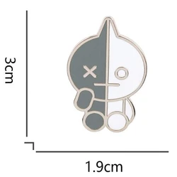 BT21 Tata Colorful Anime Cartoon Brooch - Creative Schoolbag & Clothing Accessory (Badge)