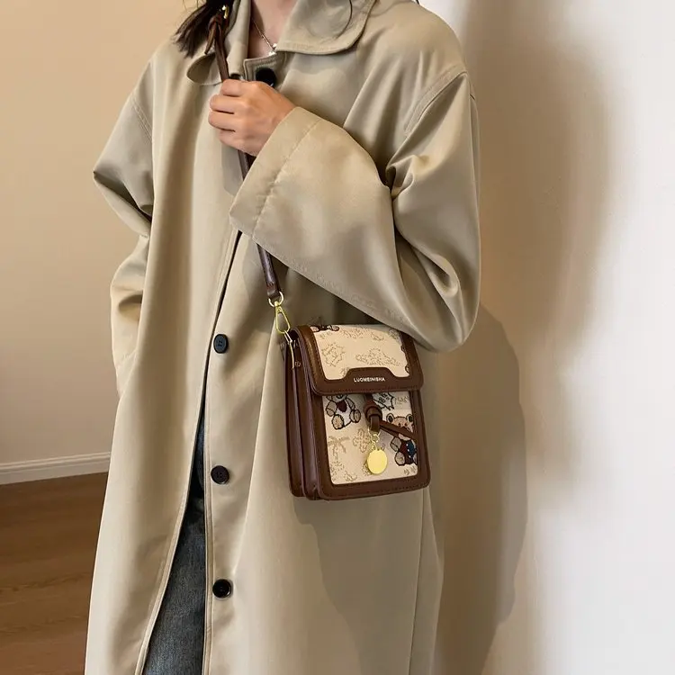PU Phone Wallet Sling Bag Handbag Wonmen's Beg Shoulder Bag Crossbody Bags Women Mini Casual and Lightweight