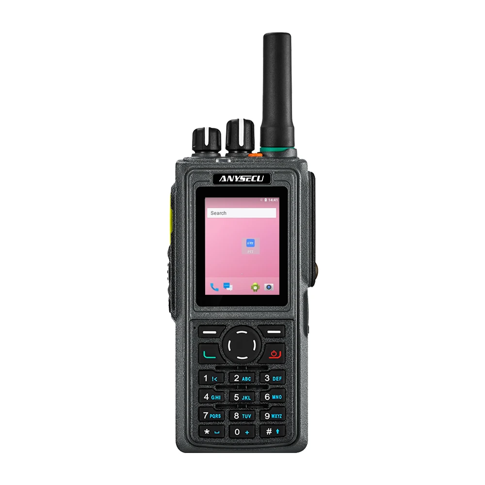 

Anysecu HD760 4G LTE POC Radio IP67 Waterproof Walkie with Real-ptt Zello Android 7.1 Walkie Talkie GPS Type-C and M6 Interfaces