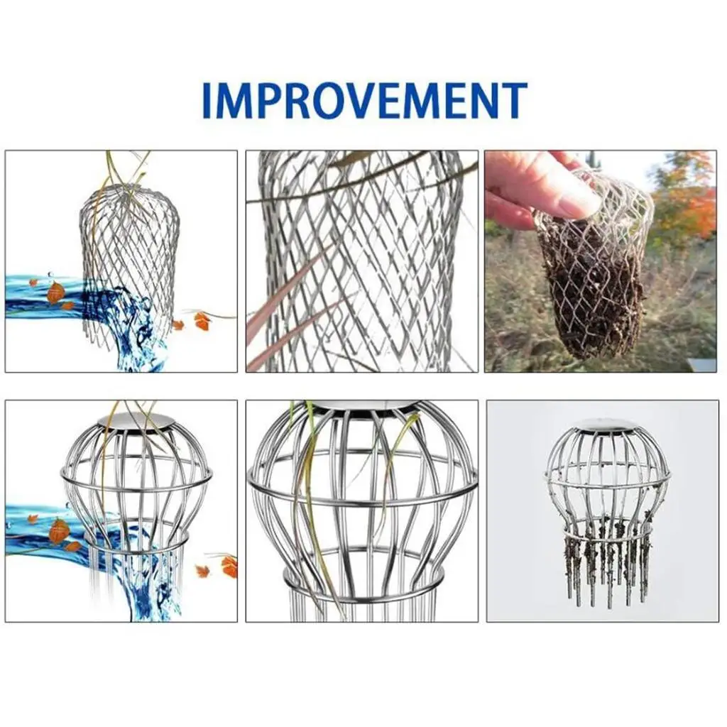 DOWN PIPE GUTTER BALLOON PIPE GUARD FILTERS STRAINER ANTI BLOCKAGE 140mm