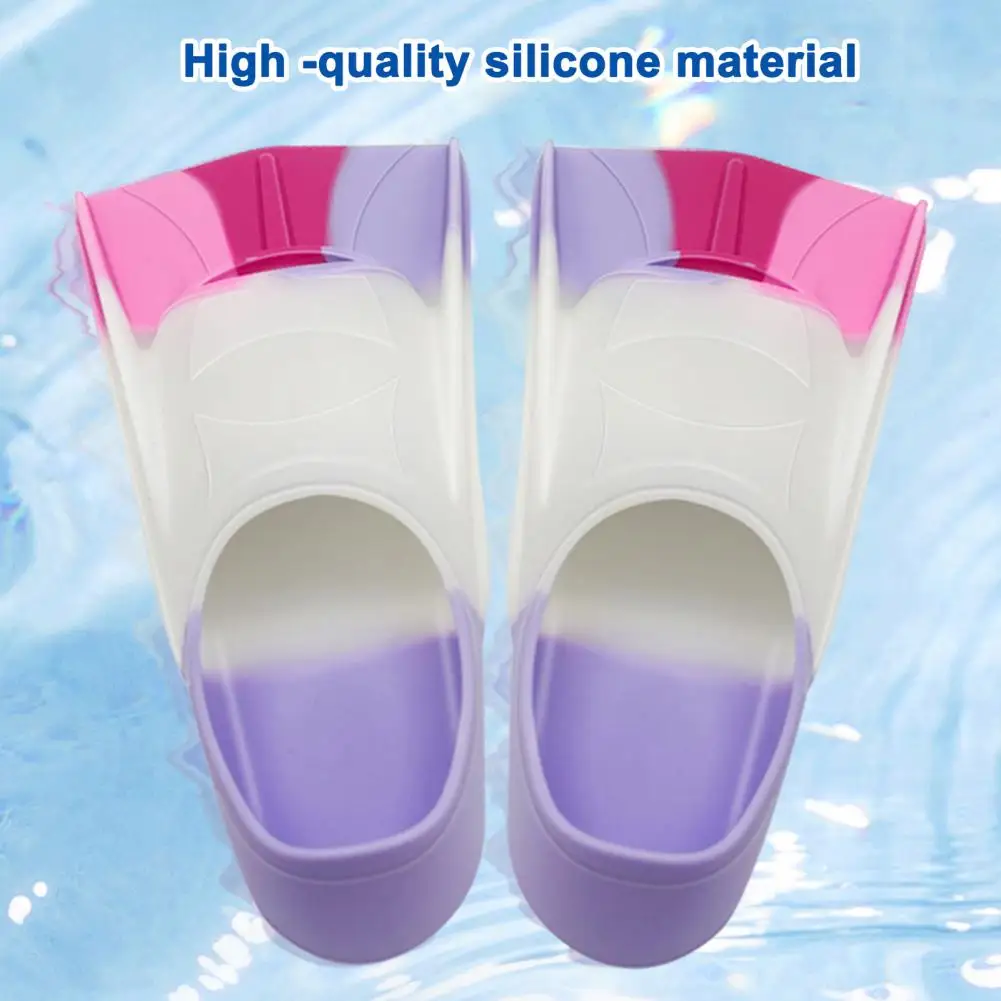 Swimming Fins with Storage Bag Super Soft Highly Elastic Silicone Scuba Diving Fins Swim Flippers Training Tool for Children