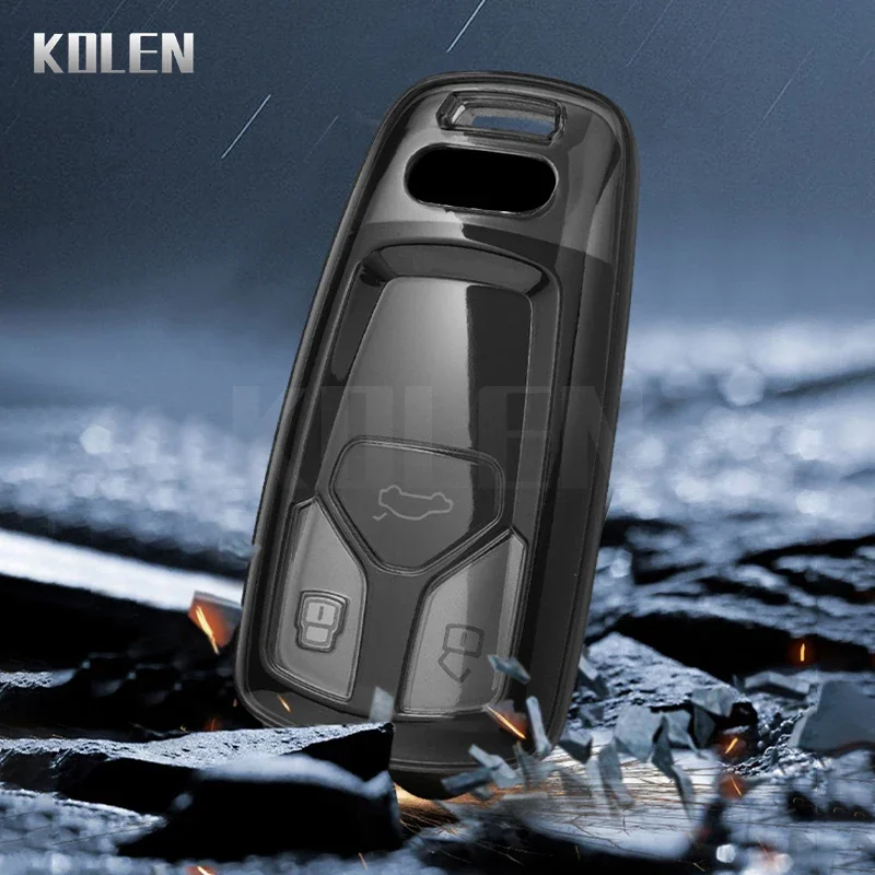 Premium TPU Car Key Protector with Keychain Accessory