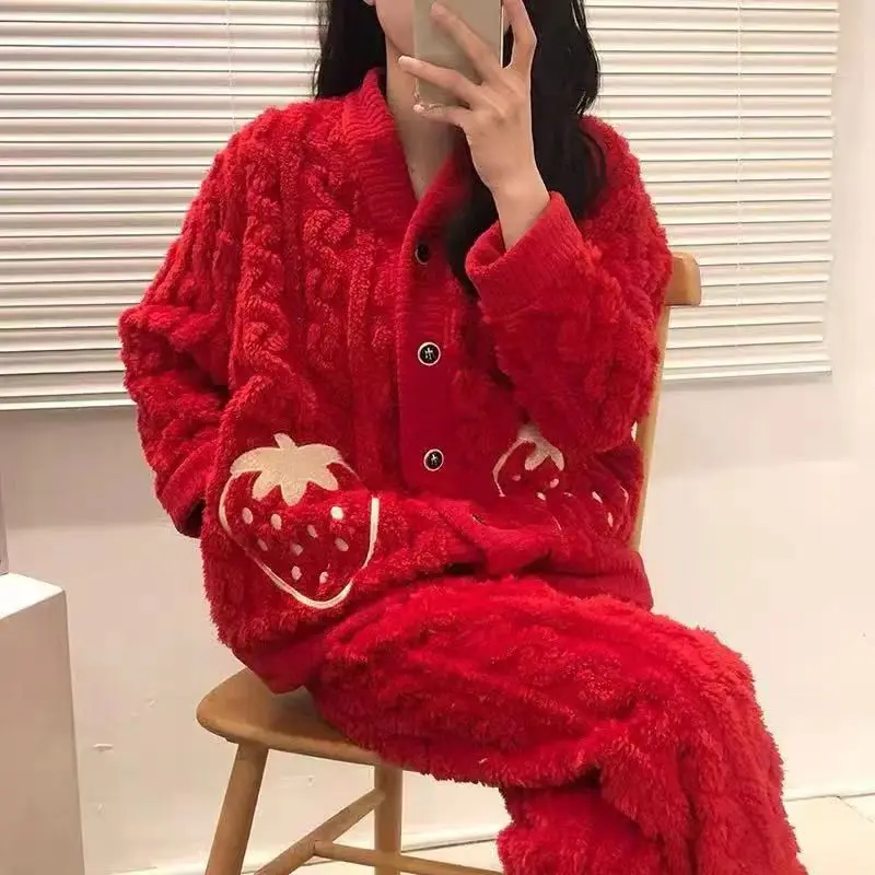 Pijama Térmica Dos Piezas Bordada - Ropa Mujer Bonita - Colombia