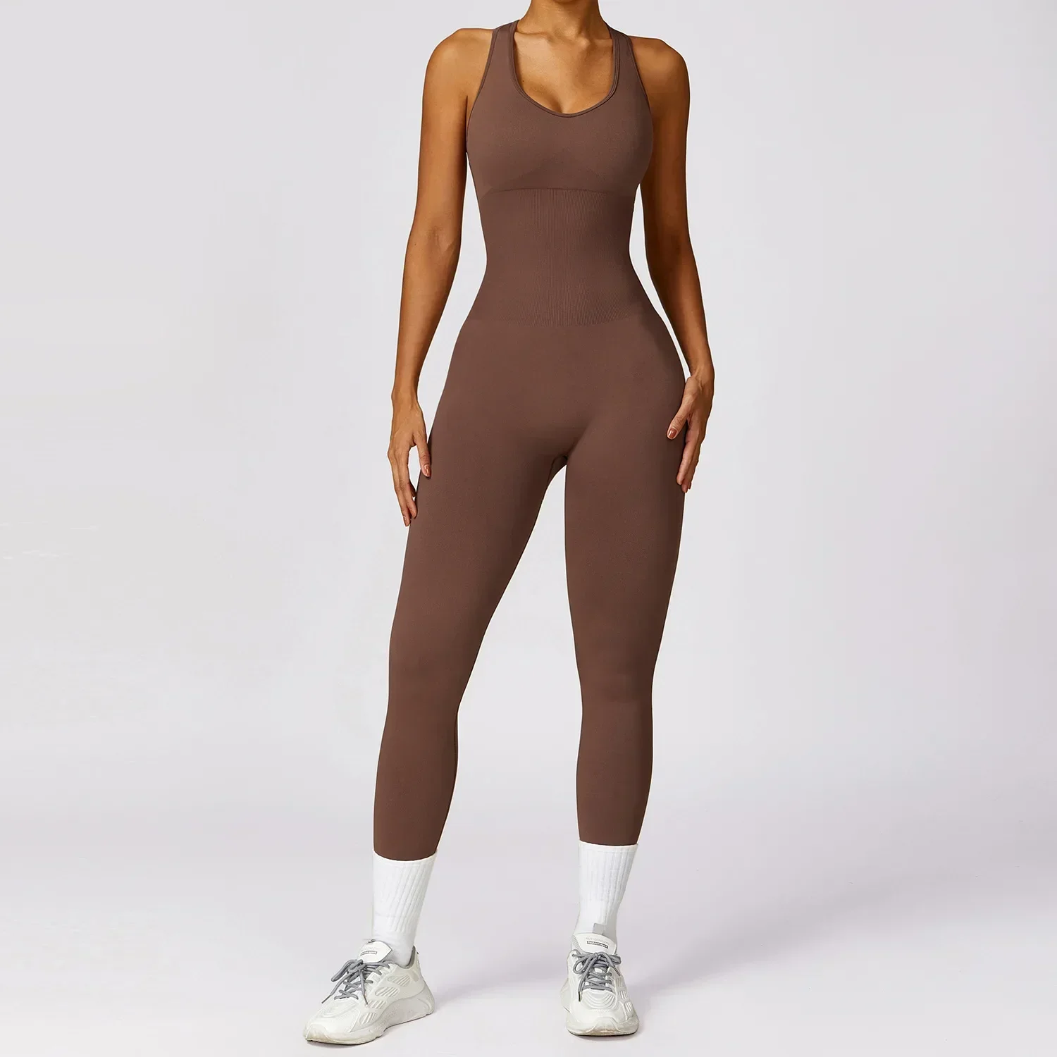 Combinaison De Sport Pour Femme - Sans Coutures - Dos Nu - Bretelles Croisées - Combinaison Une Pièce - Pour Le Yoga, Le Fitness, La Gym, La Gym - Coupe Moulante