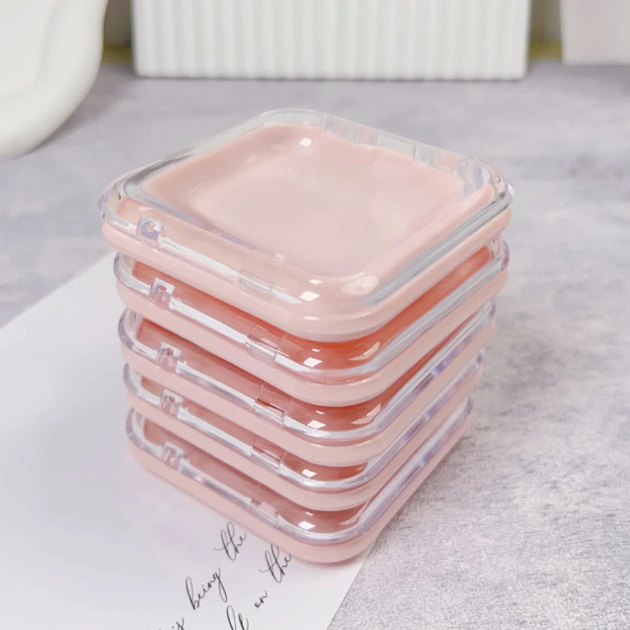 5 Stück transparente rosa Kunststoff-Aufbewahrungsbox, Nagelkunst-Display-Ständer, Organizer für künstliche Nägel, Verpackungsbox für Schönheitsartikel – Detail 7