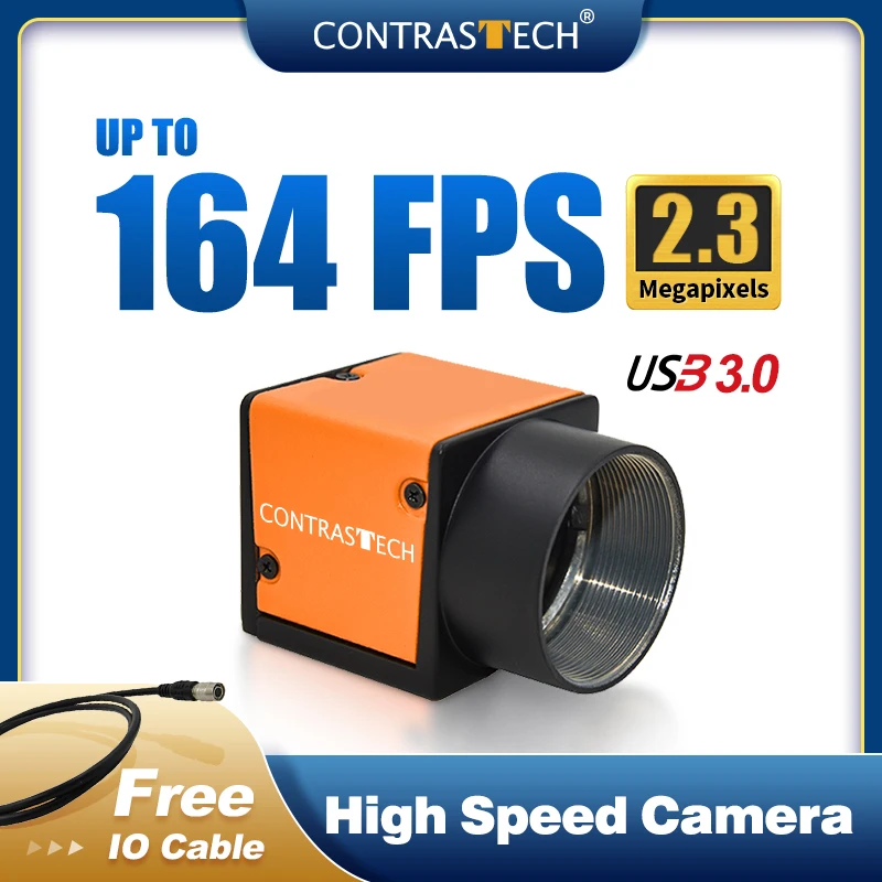 고해상도 CMOS 글로벌 셔터, 산업용 비전 시스템, 검사용 카메라, USB3.0, 2.3MP, 164fps
