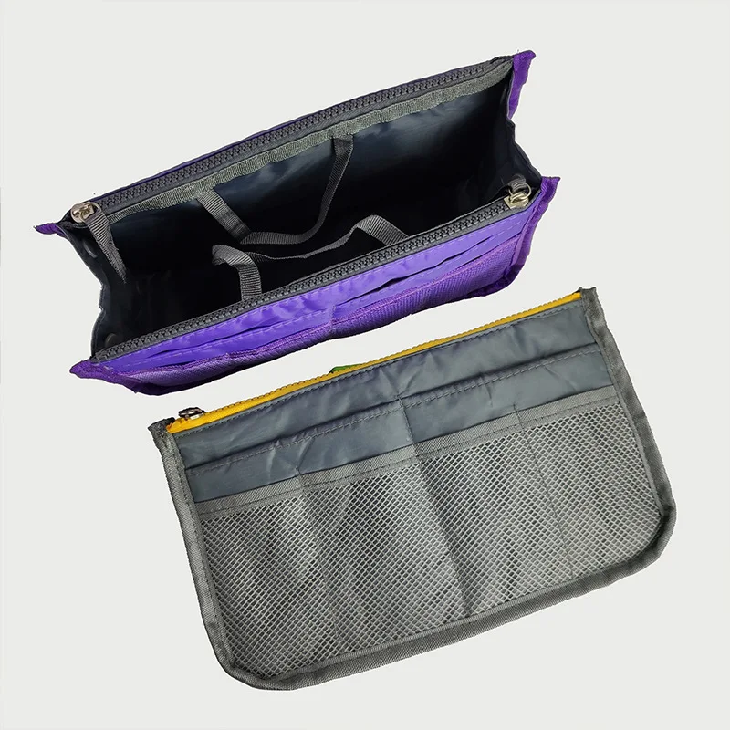 Organizer Insert Bag Women Nylon Travel Insert Organizer Handbag Purse Large liner Lady Makeup Cosmetic Bag Cheap Female Tote 5