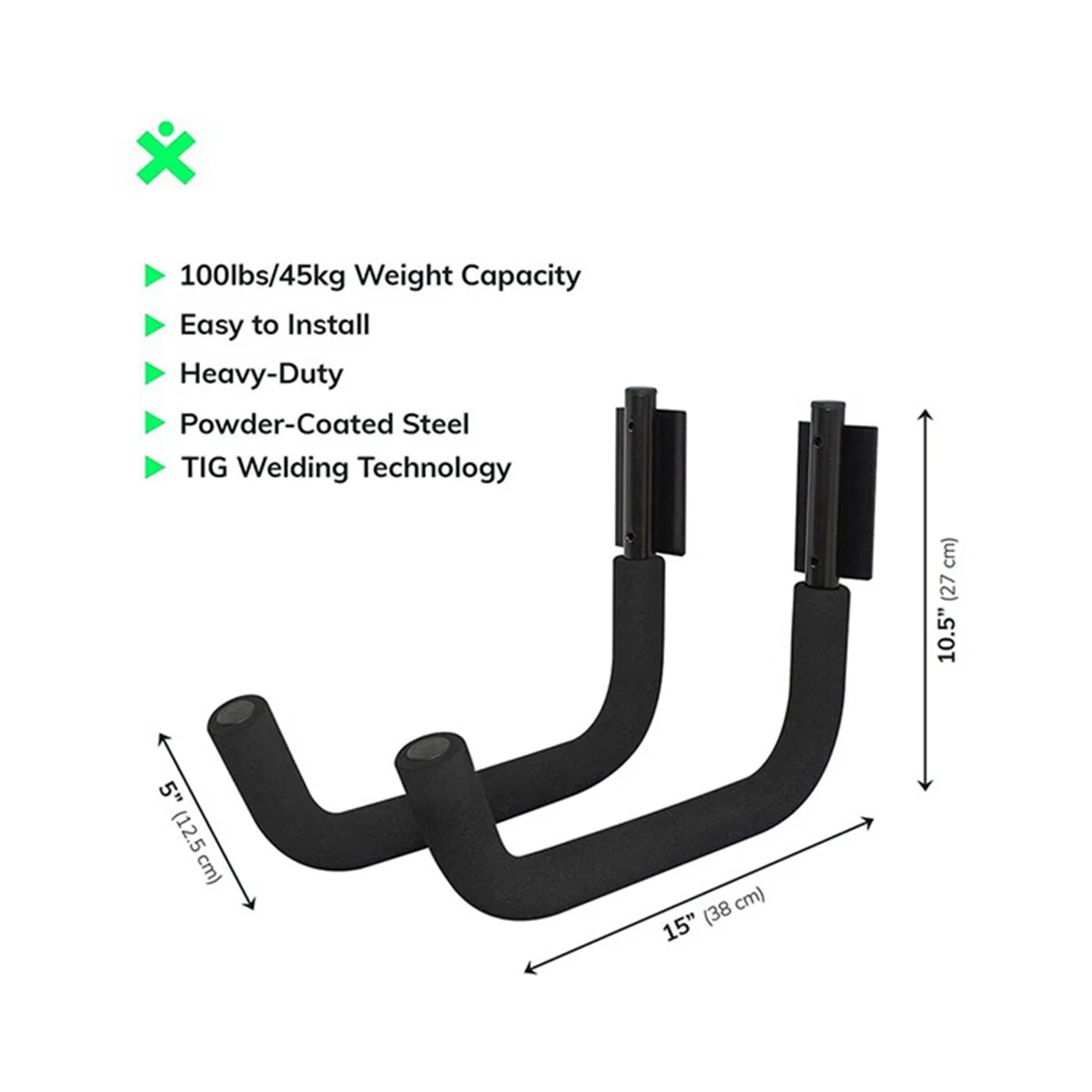 Kayak Paddle Board Wall Mount Rack Durable Heavy Duty Powder Coated Snowboard Display Rack Surfboard Storage Black