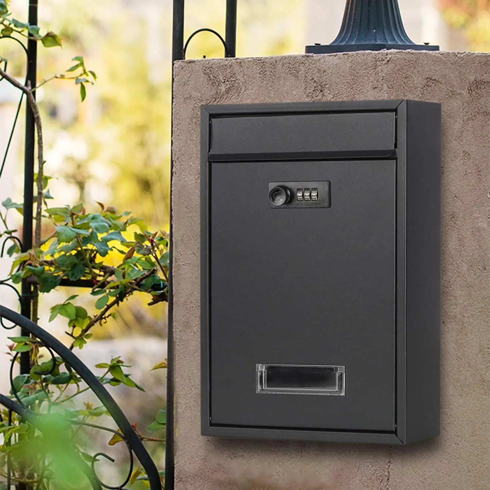 Wall Mounted Mailbox Post Mount Mailbox Vintage Mount Mailbox Combination Lock Retro Style Home Decor