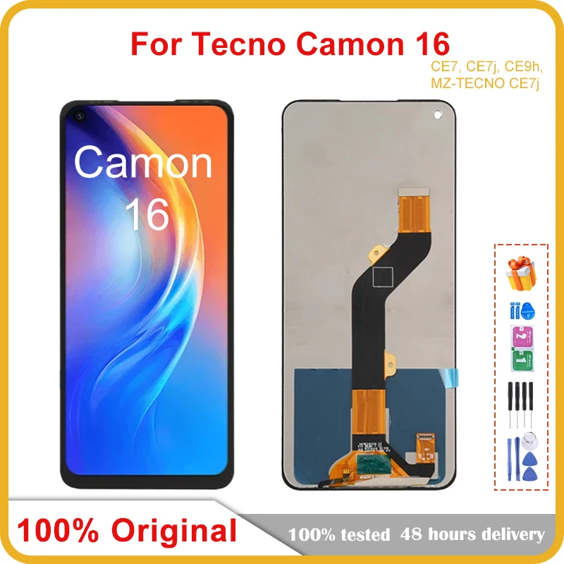 

6.8" Display For Tecno Camon 16 CE7 LCD Display Touch Screen Digitizer Assembly For Tecno CE7j CE9h LCD Repair Replacement Parts