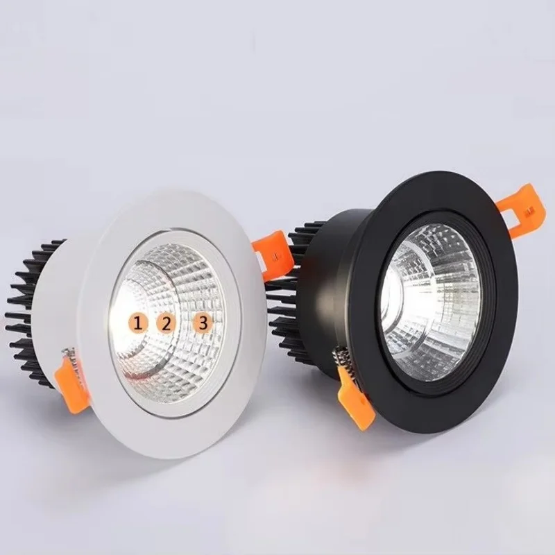 Hot series adjustable light ceiling light aluminum trough downlight round ceiling panel all matching style