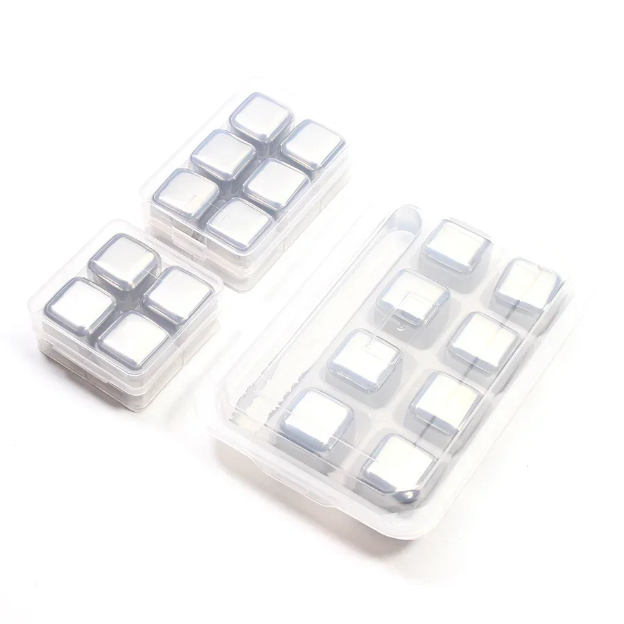 Stainless Steel Ice Cubes, Reusable Chilling Stones for Whiskey Wine, Keep Your Drink Cold Longer, SGS Test Pass