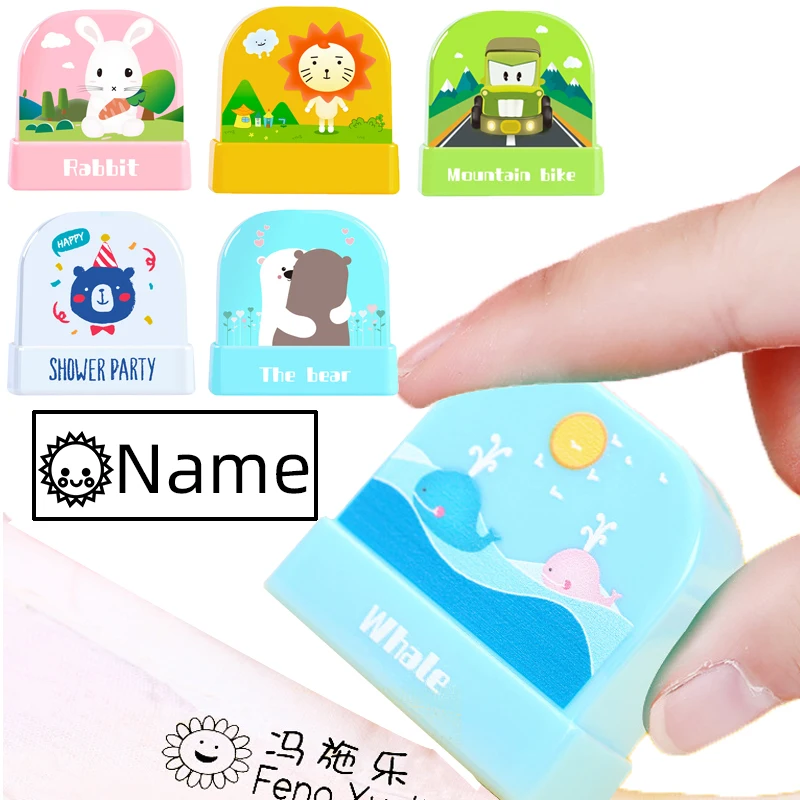 Custom Name Seals Stamp For Baby Teachers Kids Children's Clothing Waterproof Not Faded DIY Personalized Clothes Toys