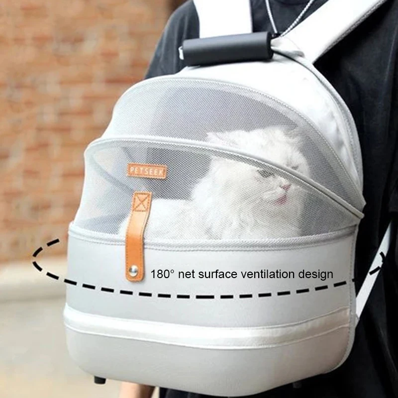 Portable Pet Cat Backpack Foldable Breathable Waterproof Pet Carrier Bag Outdoor Travel Backpack For Cat And Dog Supplies