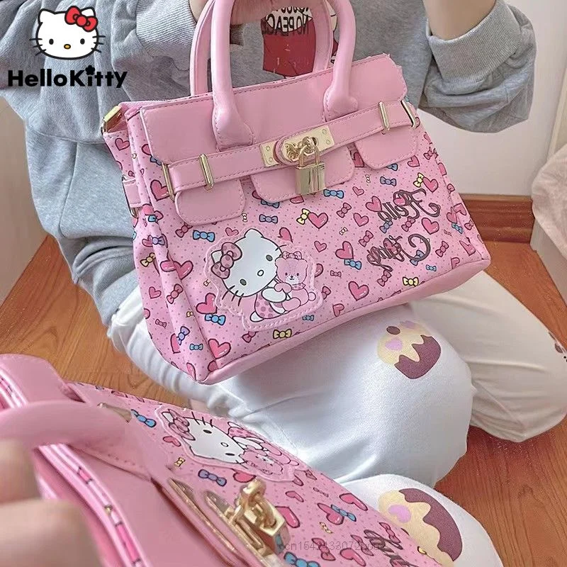 SanrioHelloKittyNewBagsLuxuryDesignerHandbagsWomenToteFemale