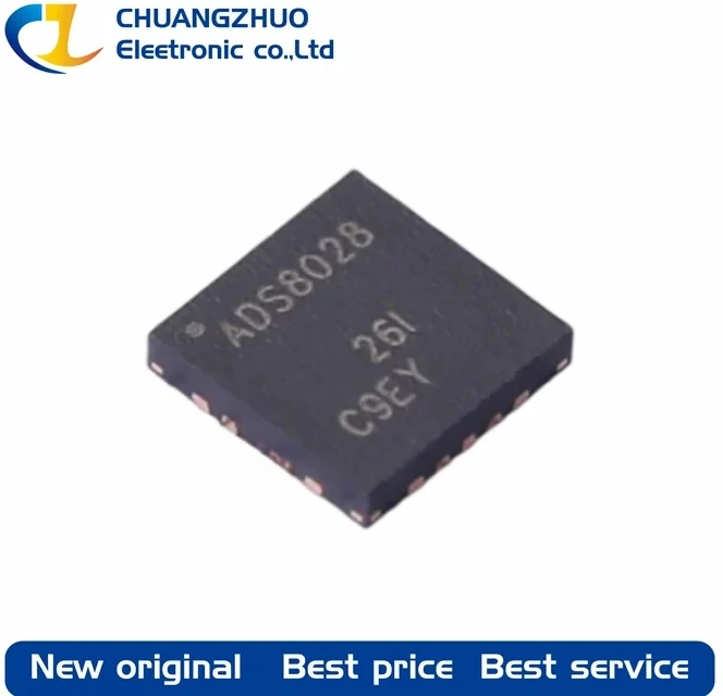 

1Pcs New original ADS8028IRTJT ADS8028 12Bit 2.7V~5.25V 1MHz SPI QFN-20-EP(4x4) Analog To Digital Converters