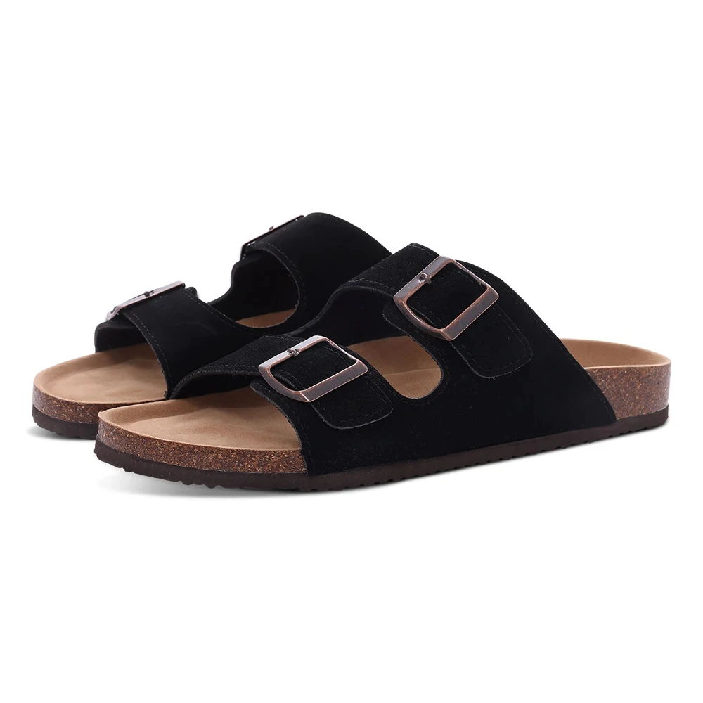 Evshine dam kork strand sandaler med dubbelt spänne halkfria_voghion.com
