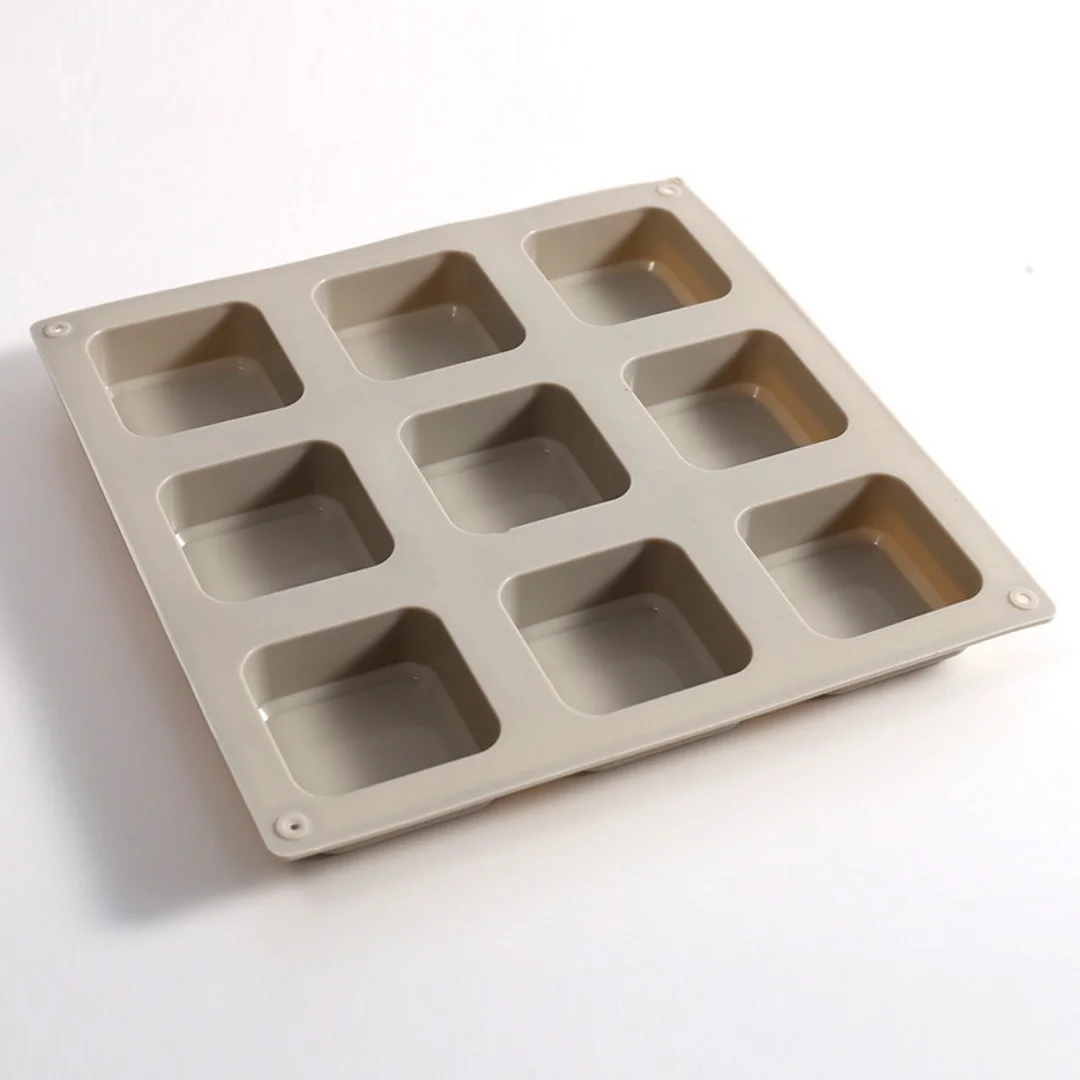 Grid Shape Home Silicone Mold 9 Cavities Round Handload Soap Candle Making Tool Molds