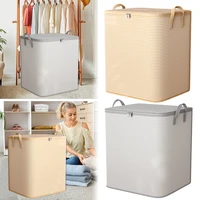 Large Capacity Household Quilt Storage Box Foldable Clothes Quilt Storage Bag with Zipper Non-Woven Bedroom Dormitory Mobile Box 1