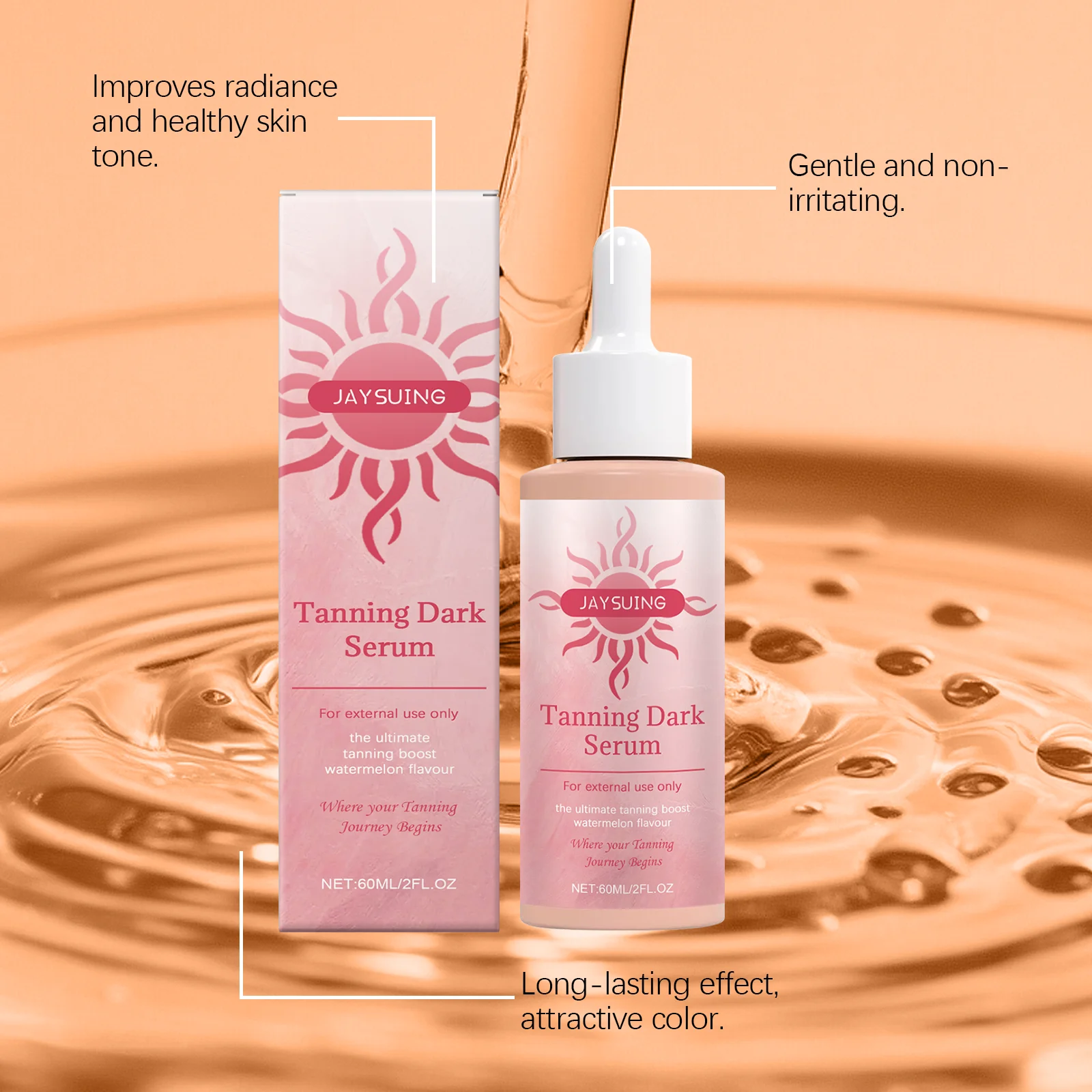 Self Tanning Drops Face Tan Boosting Color Correcting Water-Resistant Moisture Gradual Glow Bronzing Tanner Instant Tan Enhancer