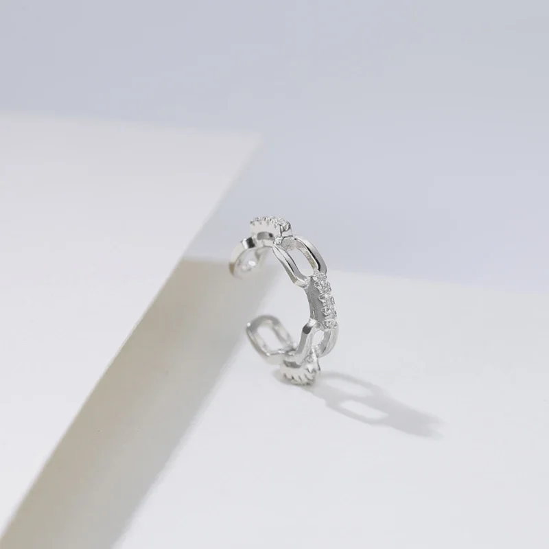 Charming Line Zircon Clip On Earrings Ear Cuff Without Piercing 1 pcs clip earrings