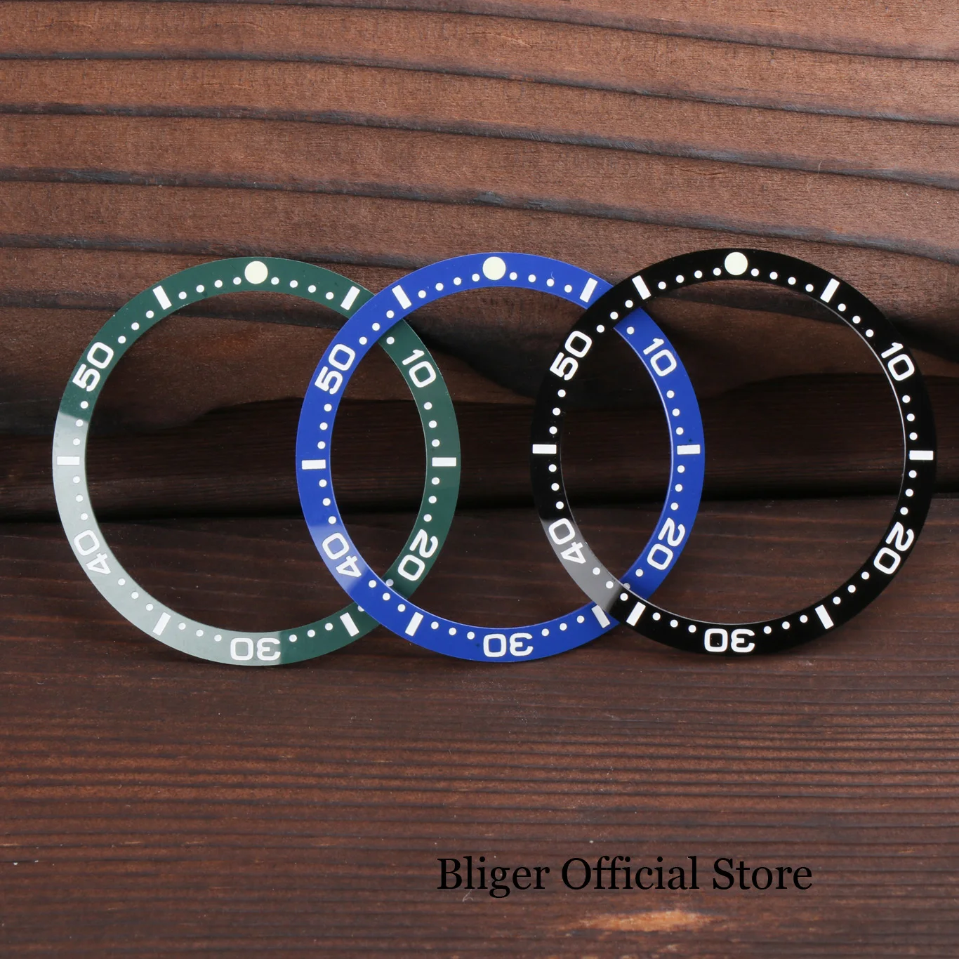 

39MM Flat Ceramic Bezel Insert For 62mas Diving Automatic Watch Accessory Ring Repair Parts Blue Black Green Silver