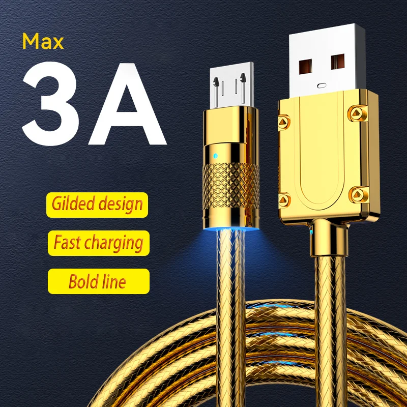 Cavo Dati Micro Usb Da 100W Cavo 3A Ricarica Rapida Telefono Cellulare Per Xiaomi Vivo Huawei Samsung Galaxy S7 Edge Andriod Charger