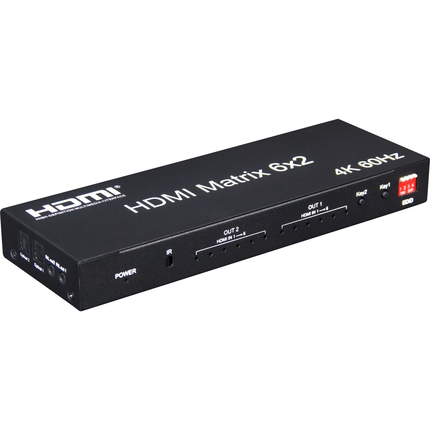 

4K@60hz HDMI 6x2 True Matrix 6 IN 2 OUT HDMI Switch Splitter 4x2 2x2 HDMI Matrix Video Converter for PS4 Camera PC To TV Monitor