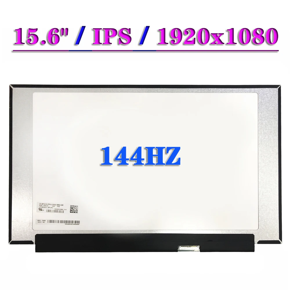 

144 HZ FHD Laptop LCD Screen LP156WFG-SPK1 LP156WFG-SPD3 EDP 40 Pins IPS 72% NTSC 1920X1080 Display Matrix Replacement Panel