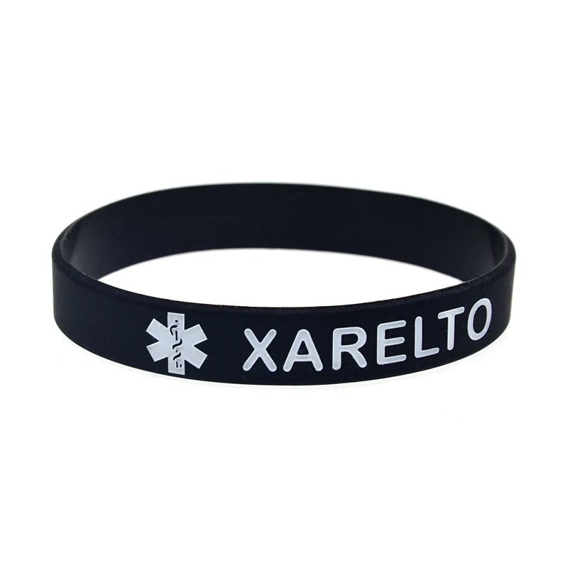 1PC/7PCS XARELTO Silicone Rubber Wristband Adult Size 7 Colors 4