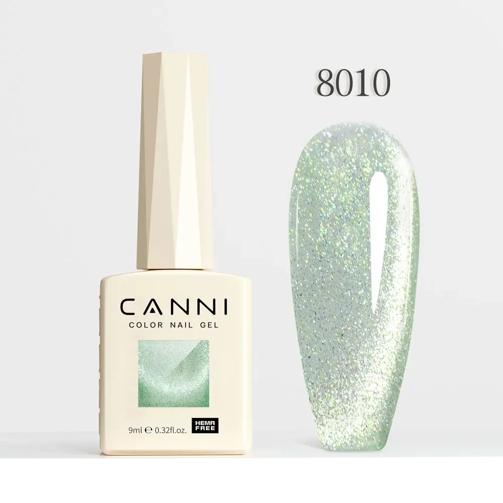 CANNI HEMA Free Black Glitter Diamond Sparkle Gel Polish - Long-Lasting Glossy Finish