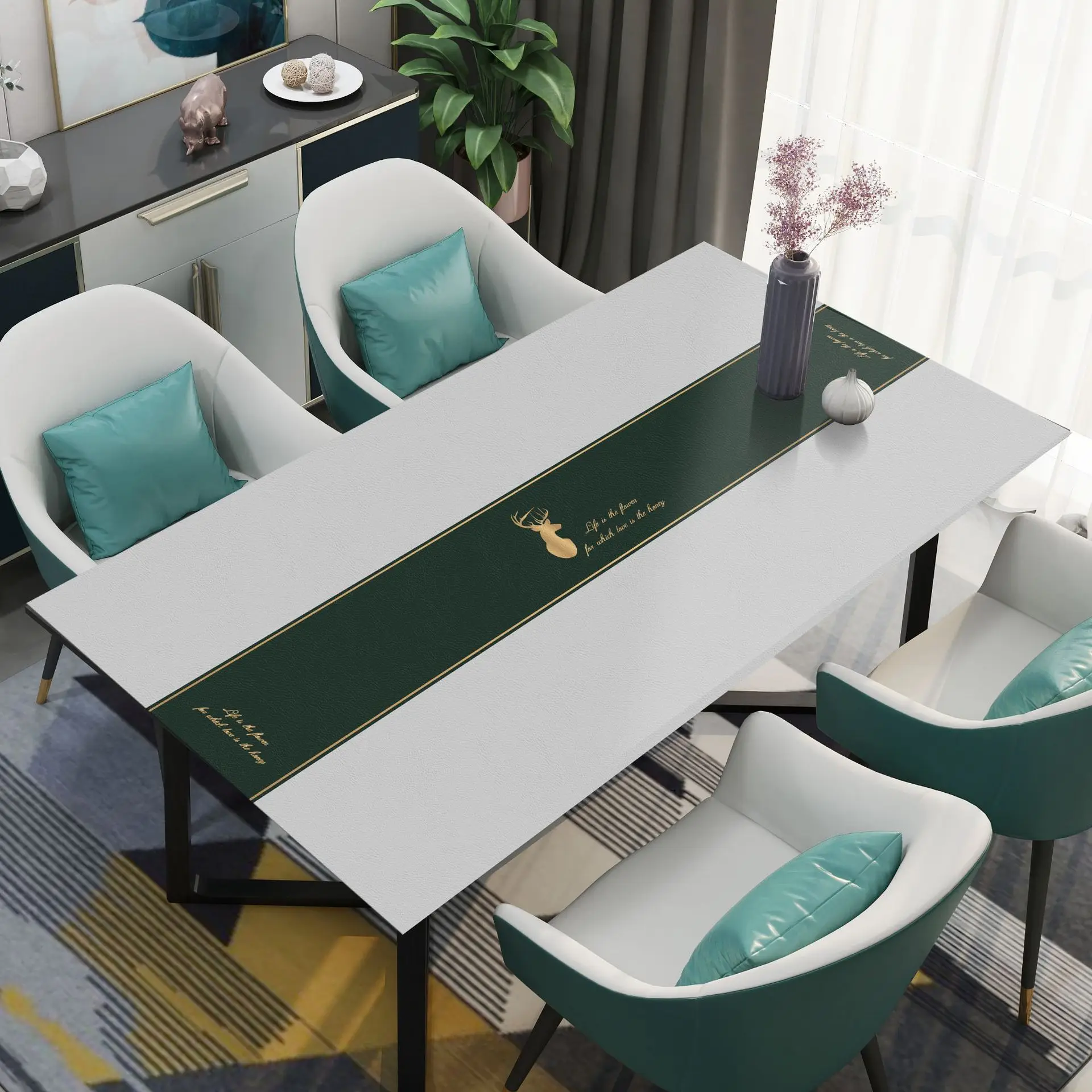 

Кожаный прямоугольный коврик для стола, домашняя скатерть для чайного столика с защитой от ожогов, столовая скатерть для гостиной и кухни