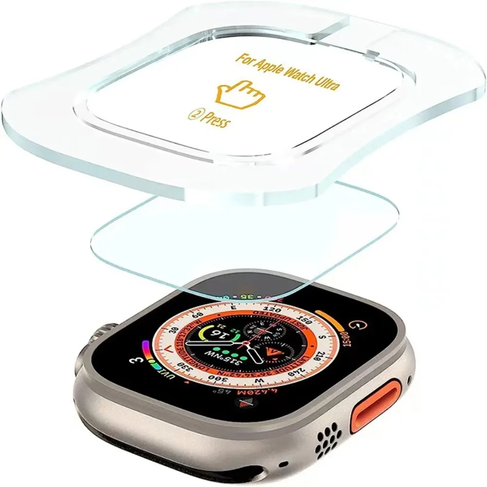 Premium Tempered Glass Screen Protector for Apple Watch Ultra – Easy Installation Protective Film Kit