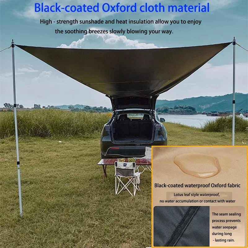 For New Tesla Model Y 2025 2024-2020 Outdoor Car Trunk Tent Waterproof Car Exten