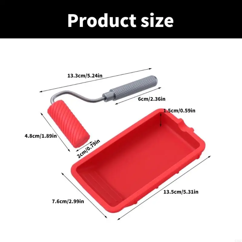 Uprgades Paint Application set Silicone Roller Brush Tray Efficient Painting set Q0KF