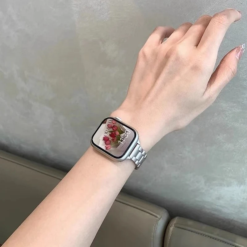 Starlight Strap For Apple Watch Band 38/40/41Mm, 42/44/45Mm/49Mm Metal Smartwatch Accessory Wrist Bracelet Iwatchs9Ultras8Se2S65